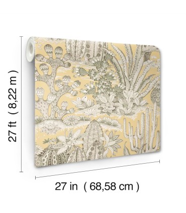 MT5635 - Lotus Land Cacti Sunshine Wallpaper-Montecito by York