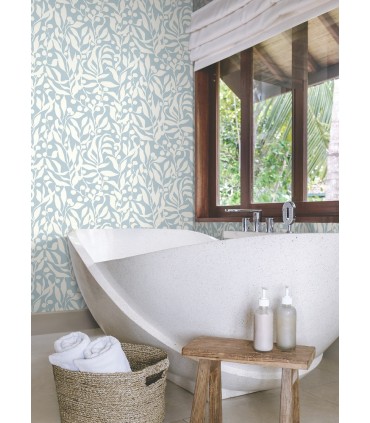 MT5612 - Olive Mill Sky Blue Wallpaper-Montecito by York