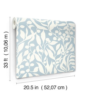 MT5612 - Olive Mill Sky Blue Wallpaper-Montecito by York