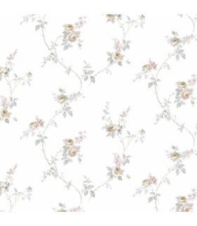 CI38224 - In Register White Wedding Trail Wallpaper-Classic Impressions