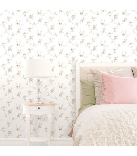 CI38224 - In Register White Wedding Trail Wallpaper-Classic Impressions