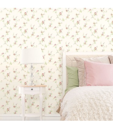 CI38227 - In Register White Wedding Trail Wallpaper-Classic Impressions