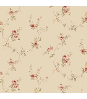 CI38228 - In Register White Wedding Trail Wallpaper-Classic Impressions