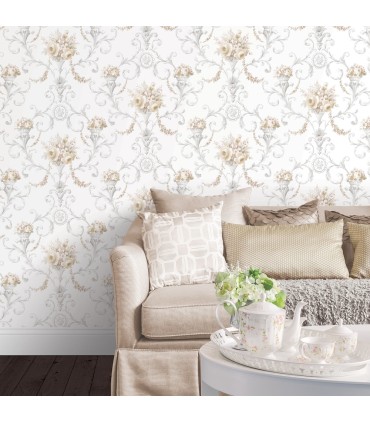 CI38229 - In register Ornamental Floral Wallpaper-Classic Impressions