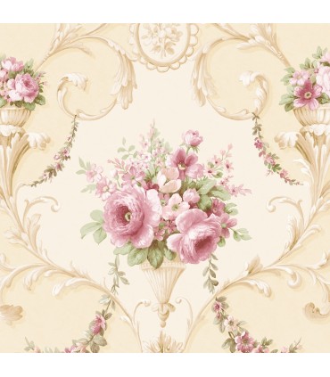 CI38230 - In register Ornamental Floral Wallpaper-Classic Impressions