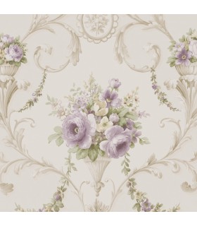 CI38231 - In register Ornamental Floral Wallpaper-Classic Impressions