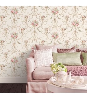 CI38233 - In register Ornamental Floral Wallpaper-Classic Impressions