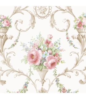 CI38233 - In register Ornamental Floral Wallpaper-Classic Impressions