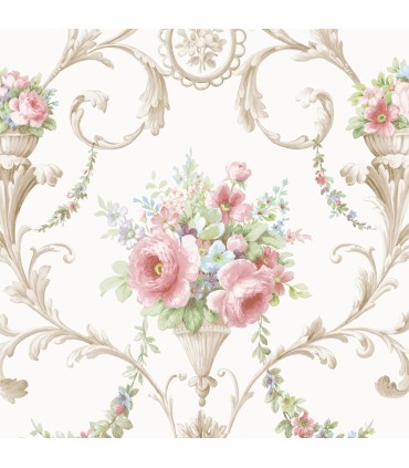 CI38233 - In register Ornamental Floral Wallpaper-Classic Impressions