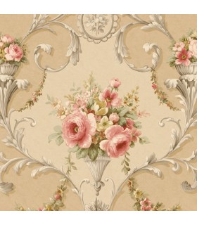 CI38234 - In register Ornamental Floral Wallpaper-Classic Impressions
