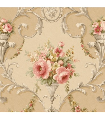 CI38234 - In register Ornamental Floral Wallpaper-Classic Impressions
