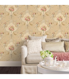 CI38234 - In register Ornamental Floral Wallpaper-Classic Impressions