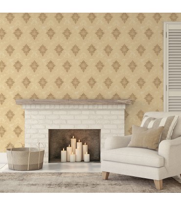 CI38240 - In Register Silk Damask Wallpaper-Classic Impressions
