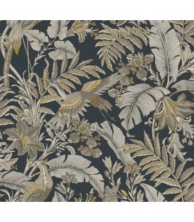 AB3104 - Heronwood Black Wallpaper-Antonina Vella Artifacts