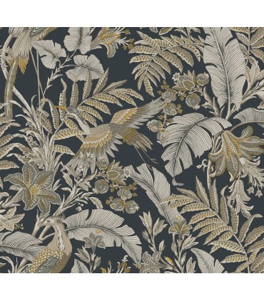 AB3104 - Heronwood Black Wallpaper-Antonina Vella Artifacts