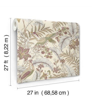 AB3101 - Heronwood Mulberry Wallpaper-Antonina Vella Artifacts