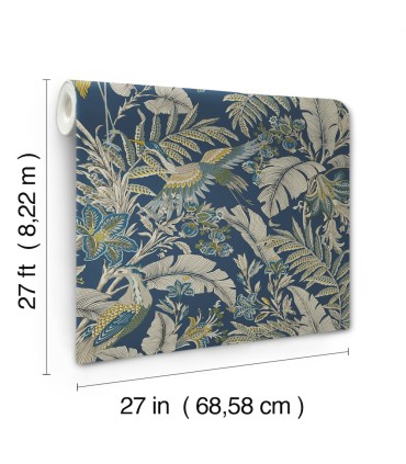 AB3103 - Heronwood Navy Wallpaper-Antonina Vella Artifacts