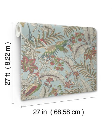 AB3102 - Heronwood Sky Blue Wallpaper-Antonina Vella Artifacts