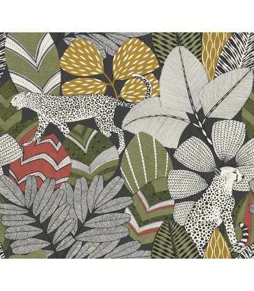 AB3112 - Namiri Black Wallpaper-Antonina Vella Artifacts