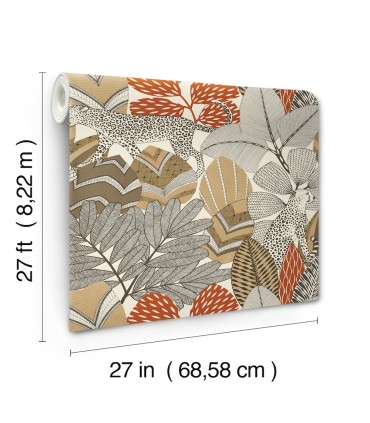 AB3111 - Namiri Ochre Wallpaper-Antonina Vella Artifacts