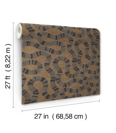 AB3001 - Ophidia Brown Wallpaper-Antonina Vella Artifacts