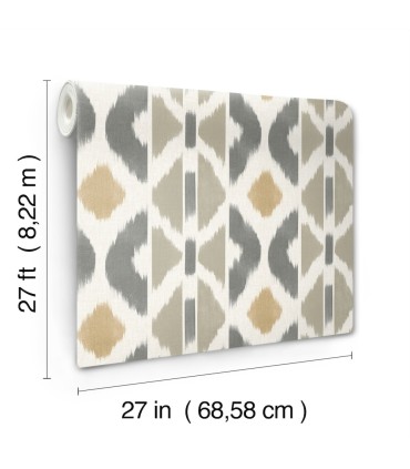 AB3095 - Patan Taupe Wallpaper-Antonina Vella Artifacts