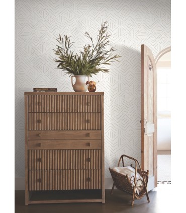 AB3085 - Sirih Beige Wallpaper-Antonina Vella Artifacts