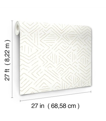 AB3085 - Sirih Beige Wallpaper-Antonina Vella Artifacts