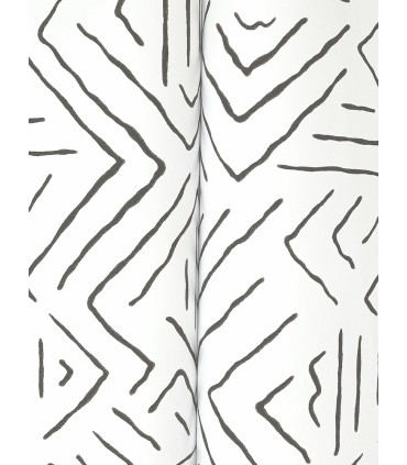 AB3081 - Sirih Black Wallpaper-Antonina Vella Artifacts