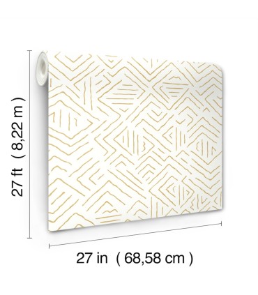 AB3084 - Sirih Ochre Wallpaper-Antonina Vella Artifacts