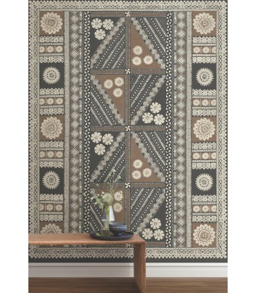 AB3057M - Tapa Sienna Wall Mural-Antonina Vella Artifacts
