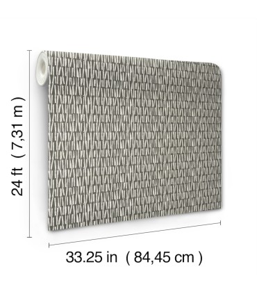 AB3042 - Thatched Black Grasscloth Wallpaper-Antonina Vella Artifacts