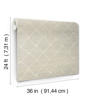 AB3122 - Tonga Putty Embroidered Wallpaper -Antonina Vella Artifacts