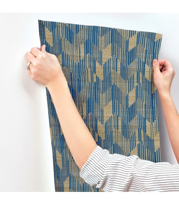 MI10527 - Birch Blue Woven Grasscloth Wallpaperr-Missoni 5 by York