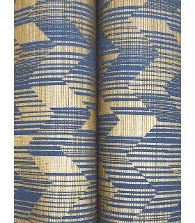 MI10527 - Birch Blue Woven Grasscloth Wallpaperr-Missoni 5 by York