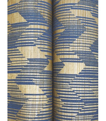 MI10527 - Birch Blue Woven Grasscloth Wallpaperr-Missoni 5 by York