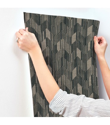 MI10528 - Birch Charcoal Woven Grasscloth Wallpaperr-Missoni 5 by York