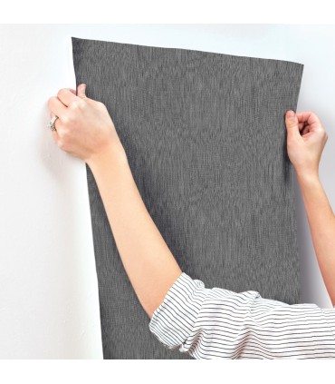 MI10595 - Linen Charcoal Wallpaper-Missoni 5 by York