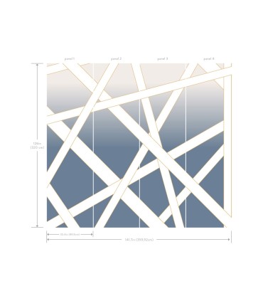 MI10581M - Nastri Shade Blue Wall Mural-Missoni 5 by York