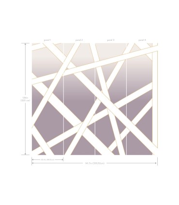 MI10584M - Nastri Shade Lavender Wall Mural-Missoni 5 by York