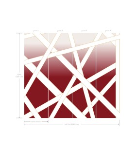 MI10585M - Nastri Shade Red Wall Mural-Missoni 5 by York