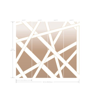 MI10580M - Nastri Shade Beige Wall Mural-Missoni 5 by York