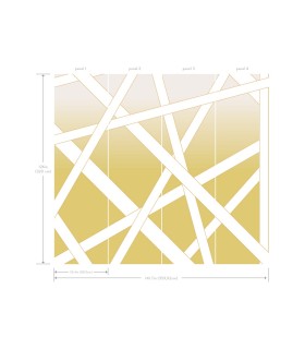 MI10583M - Nastri Shade Yellow Wall Mural-Missoni 5 by York