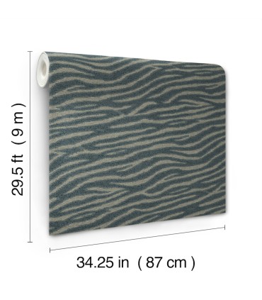 MI10533 - Zambia Zebra Dark Teal Wallpaper-Missoni 5 by York