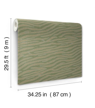 MI10532 - Zambia Zebra Green Wallpaper-Missoni 5 by York
