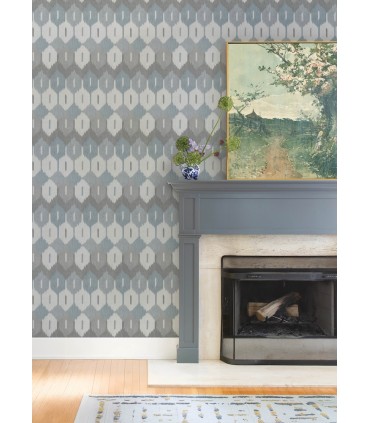 4147-27407 - Abilene Denim Ikat Wallpaper-Haberdashery by A Street