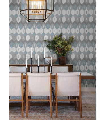 4147-27407 - Abilene Denim Ikat Wallpaper-Haberdashery by A Street