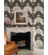 4147-27389 - Auden Black Floral Grandeur Wallpaper-Haberdashery by A Street
