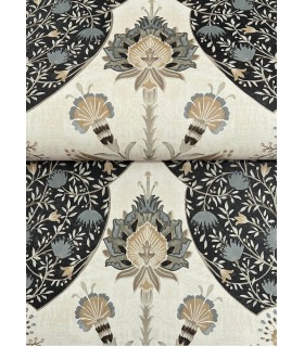 4147-27389 - Auden Black Floral Grandeur Wallpaper-Haberdashery by A Street