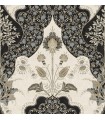 4147-27389 - Auden Black Floral Grandeur Wallpaper-Haberdashery by A Street